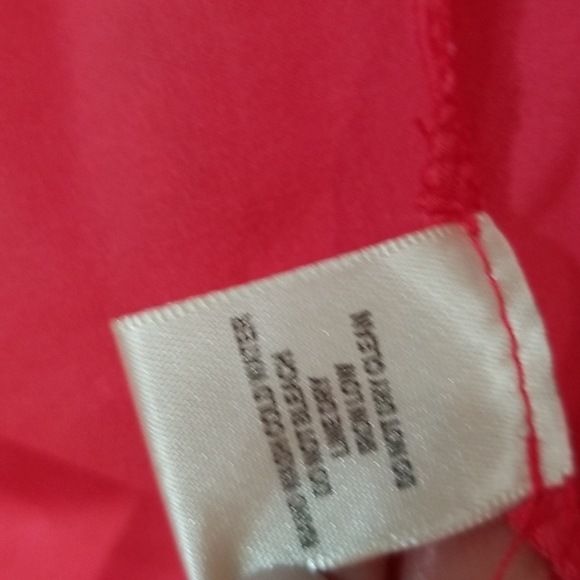 Guess Long Sleeve Cropped Top Blouse Size S Magenta - Picture 7 of 12